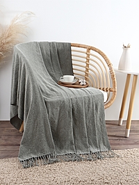 Плед "Этель" Deep green 135*180 см, цвет зелёный, 100% полиэстер