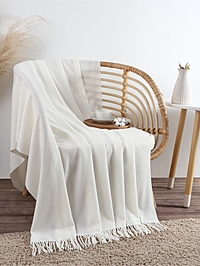 Плед "Этель" Light touch 130*190 см, цвет белый, 90% полиэстер, 10% вискоза