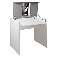 Стол косметический с подъемным зеркалом Лайт, 800х600х750, Белый/Серый шифер