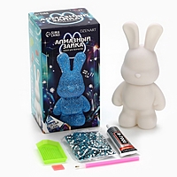 Алмазная мозаика на фигурке "Зайка", цвет бирюза