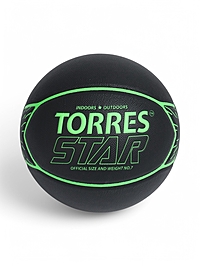 Мяч баскетбольный TORRES Star, B32317, р.7 (ПУ-композит,нейлон.корд, бутиловая камера)