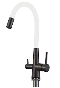 Смеситель для кухни Fmark FS1062-H02 черный/белый