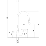 Смеситель для кухни Fmark FS1062-H02 черный/белый
