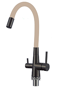 Смеситель для кухни Fmark FS1062-H12 черный/бежевый