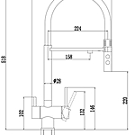 Смеситель для кухни Fmark FS1262-C01 черный/золото