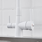 Смеситель для кухни Shevanik S528C под фильтр белый