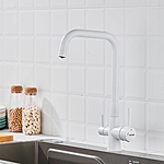 Смеситель для кухни Shevanik S528C под фильтр белый