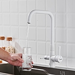 Смеситель для кухни Shevanik S528C под фильтр белый