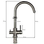 Смеситель для кухни Wasser Zimmer ZM-6008B-Q под фильтр