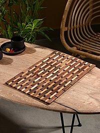 Коврик из тикового дерева, 40х30х0,7 см