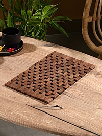 Коврик из тикового дерева, 30х20х0,7 см