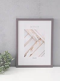 Фоторамка для фото 30×40 см «МИРАМ», пластик, т. серый