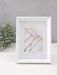 Фоторамка для фото 15×21 см «МИРАМ», пластик, белый