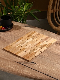 Коврик из тикового дерева, 30х20х0,7 см