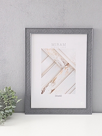 Фоторамка для фото 30×40 см «МИРАМ», пластик, т. серый