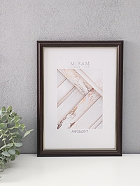 Фоторамка для фото 21×29.7 см (A4) «МИРАМ», пластик, венге