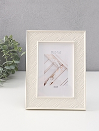 Фоторамка для фото 10×15 см «МИРАМ», пластик, бежевый