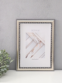 Фоторамка для фото 21×29.7 см (A4) «МИРАМ», пластик, серебро