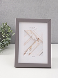 Фоторамка для фото 15×21 см «МИРАМ», пластик, т. серый