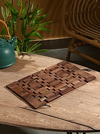 Коврик из тикового дерева, 30х20х0,7 см
