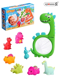 Игровой набор для купания «Супер Дино», 7 игрушек в наборе, световые эффекты
