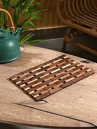 Коврик из тикового дерева, 30х20х0,7 см
