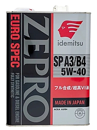 Масло моторное Idemitsu Zepro Euro Spec 5W-40 SP 4 л синт.