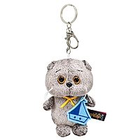 Мягкая игрушка - брелок «Кот Басик» с корабликом, 12 см