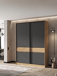Шкаф купе «Роджина», 1800×520×2400 мм, цвет дуб крафт/графит