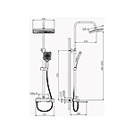 Душевая система Belz B24672-7 с изливом черный