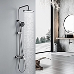 Душевая система Shevanik S4336T с изливом оружейная сталь