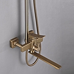 Душевая система Shevanik S6136G с изливом золотой сатин