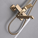 Душевая система Shevanik S6136G с изливом золотой сатин