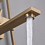 Душевая система Shevanik S6136G с изливом золотой сатин