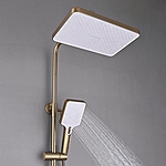 Душевая система Shevanik S6136G с изливом золотой сатин