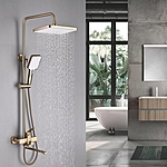 Душевая система Shevanik S6136G с изливом золотой сатин