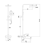 Душевая система Fmark FS8145-25H с изливом черный