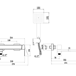 Смеситель для ванны Fmark FS8724-22H черный