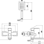 Смеситель для ванны Fmark FS8104C матовое золото