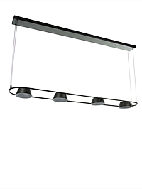 Люстра "Лонди" LED 30Вт 4000К черный 138х20х5,5-205 см