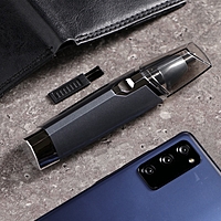 Триммер для волос Luazon LTRI-01, для носа и ушей, от батареек 1хАА, серый