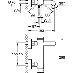 Смеситель для ванны GROHE Essence 33624001 хром