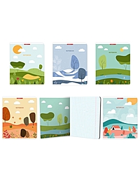 Тетрадь 48л кл Времена года, обл карт, мат лам, текстура, МИКС