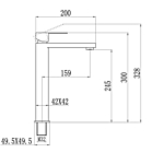 Смеситель для раковины Fmark FS8711Q графит