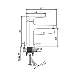 Смеситель для раковины Belz B10713-5 золото