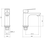 Смеситель для раковины PLStart PD10015 хром