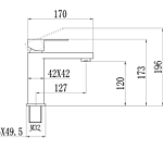 Смеситель для раковины Fmark FS8701 сатин