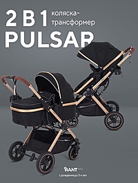 Коляска - трансформер детская RANT basic "PULSAR GOLD" (2в1) RA160, черный
