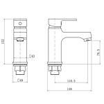 Смеситель для раковины PLStart PD10031 хром
