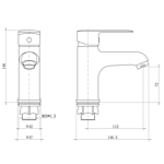 Смеситель для раковины PLStart PD10054-7 черный